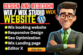 redesign wix booking website, build wix, wix website development wix studio pro