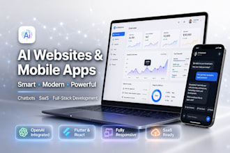 build ai website,ai moblie app,full stack website development,ai web application