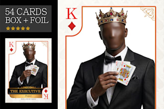 design premium poker card deck with tuck box