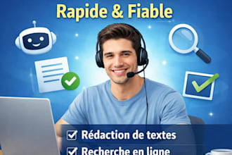 je serai votre assistant virtuel ia pour rédaction,recherche et taches en ligne