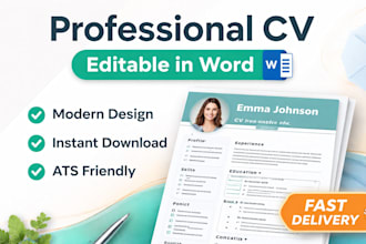 design a modern professional CV resume template