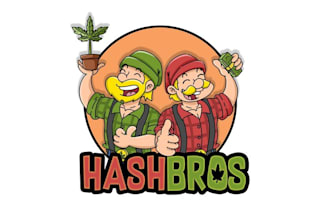 design hipster lumberjack cartoon american cannabis brand logo