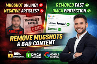 remove mugshots, negative articles and leaked content with dmca