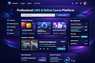 develop membership website, subscription website, lms elearning platform