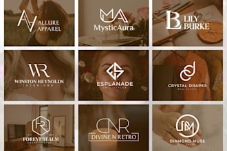 design modern minimalist luxury monogram logo