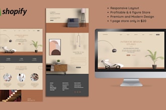 design a premium shopify store with modern UI