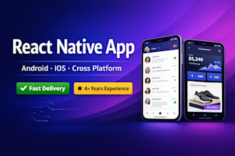 be your react native app developer for ios android mvp or bug fixing