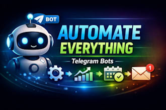build telegram bots to save your time, appointments, crypto parsers, anything