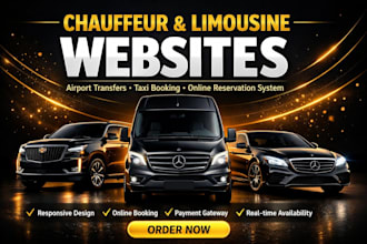 design limousine, chauffeur, taxi booking website with online reservation system