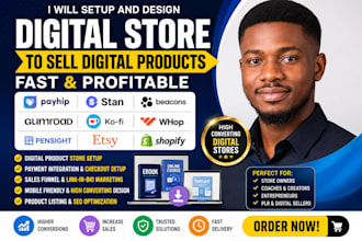 setup payhip, stan store, gumroad, beacons ai, digital products, pensight store