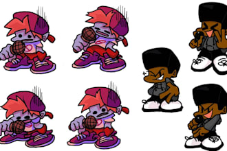 do fnf animated character sprite sheet animation friday funkin mod game music