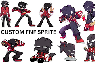 make custom friday night funkin character sprites and animations