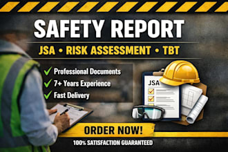 create professional safety documents like jsa, hira and tbt