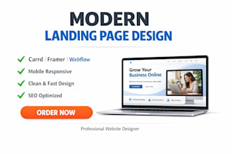 design carrd framer dorik typedream webflow tilda landing page website design