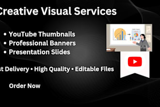 design thumbnail, banner and presentation using canva