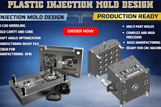design plastic injection mold moldflow dfm product design ready for manufacture