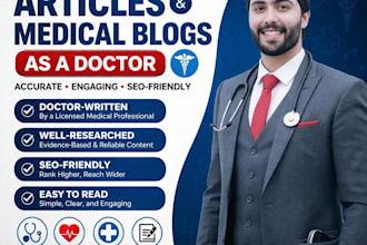 write medical articles and health blogs as a doctor