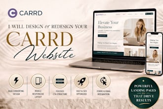 design carrd website redesign card website profesional carrd landing page design