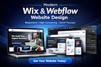 design wix website redesign webflow page figma UI wix single page setup