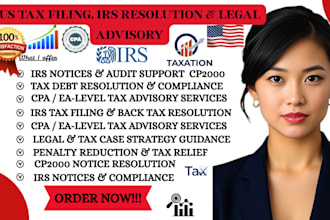 handle US tax filing, irs notices, and amended returns