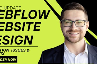 fix webflow website bugs, errors, responsiveness issues as webflow expert