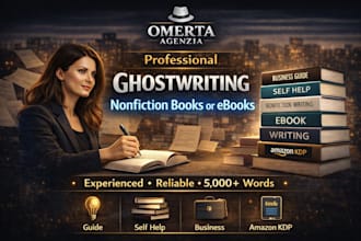 ghostwrite your nonfiction book or guide professionally