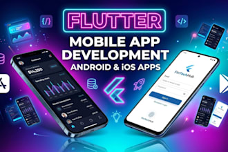 develop a flutter mobile app for android and ios, custom app development