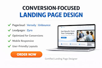 design pagecloud versoly unbounce leadpages zyro landing page website design