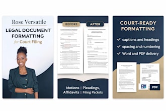 format your legal documents for court filing