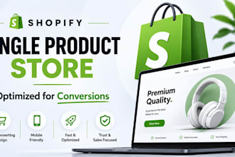 shopify single product dropshipping store optimized for conversions