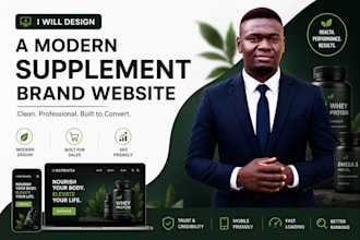design a modern supplement brand website