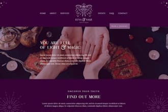 mystical psychic or astrology website spiritual coaching website