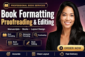do book manuscript formatting  proofreading book layout book editing