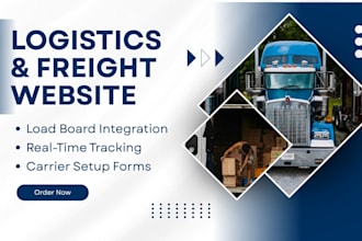 design perfect website freight broker, shipping website, or dispatch website