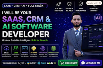 be your saas, ai website, CRM, and full stack ai software developer