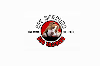design classic dog training business logo