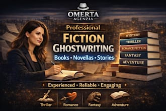 ghostwrite your fiction book novella or story professionally