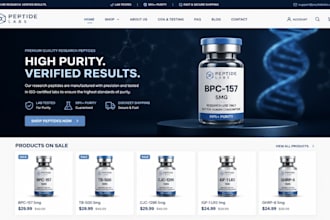 build peptide website research website peptide store peptide research