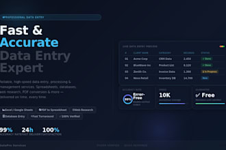 provide fast and reliable data entry, excel