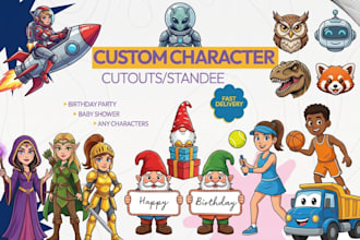 create custom character cutouts or standees designs