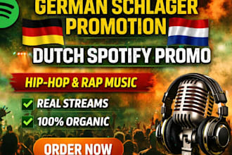 promote your german schlager dutch spotify music hiphop rap playlist promotion