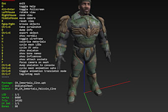 rip ue game character or extract 3d model from game or websites