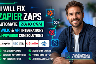 zapier zaps, automate zoho crm with twillo zapier api integrate ai crm