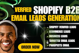 do b2b ecommerce lead generation shopify leads email list building