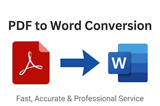 convert PDF to word, scanned images to word and data entry