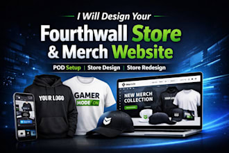 design fourthwall website store fourthwall merch pod fourth wall redesign