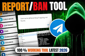 setup telegram mass reporting bot,takedown harassing copyright,ig mass reporting
