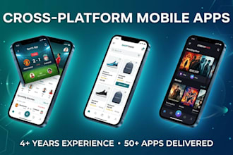 develop a professional react native mobile app for android and ios