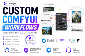 build custom comfyui workflows for stable diffusion flux and sdxl