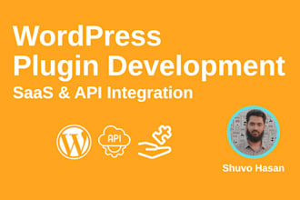 develop saas connected wordpress plugins or custom plugin